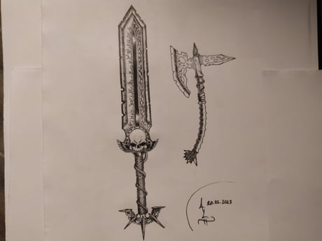 skyrim sword drawing