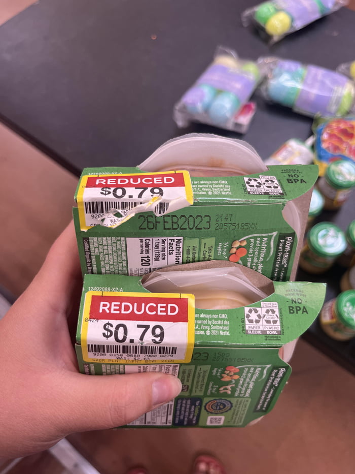 Store using the clearance stickers to cover the expiration date… on
