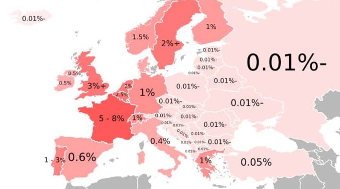 European Countries By Percentage Of Black Residents - 9GAG