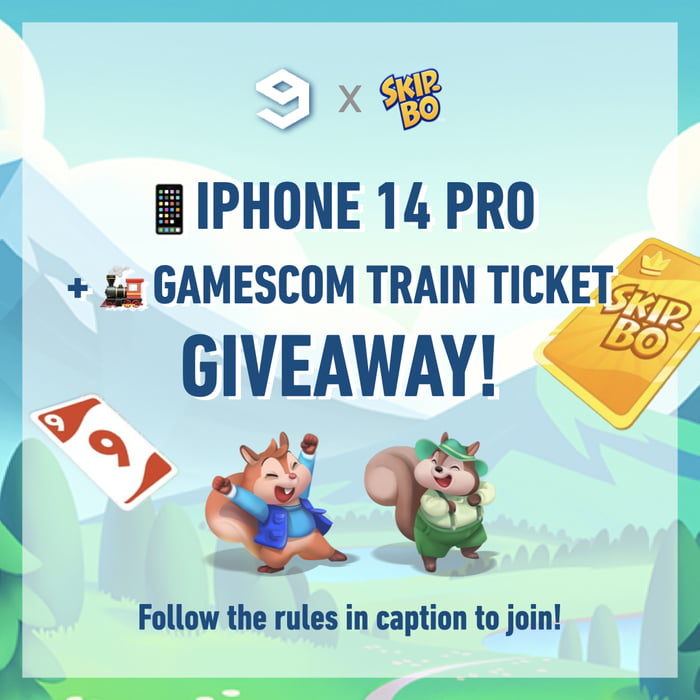 IPhone 14 Pro Giveaway \ud83c\udf81 9GAG x Skip-Bo Mobile is giving away an iPhone 14 Pro, 9GAG gamescom 2023 train ticket and USD$100 cash to 9GAGGERS!