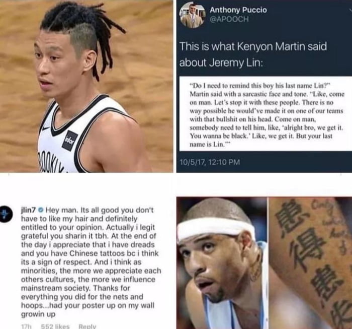 Kenyon Martin called out Jeremy Lin for his hair and Lin had a wholesome response