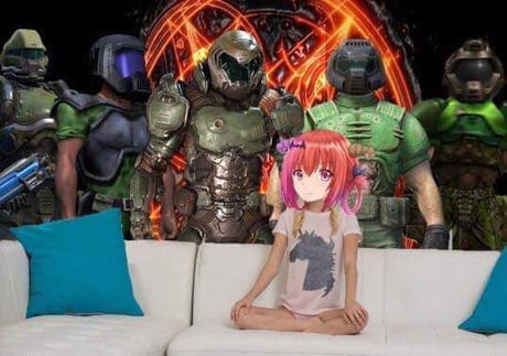 more cringe anime memes replaced by doom eternal : r/Doom