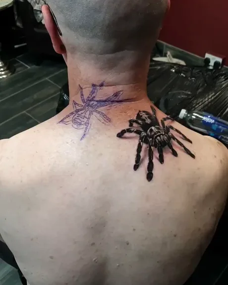 Small Tarantula Tattoo – Tattoo for a week