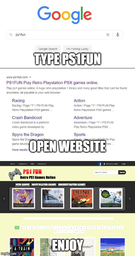 play ps1 games in browser
