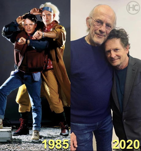 Christopher Lloyd And Michael J Fox Reunited After 35 Years Of Back To The Future 1985 9gag