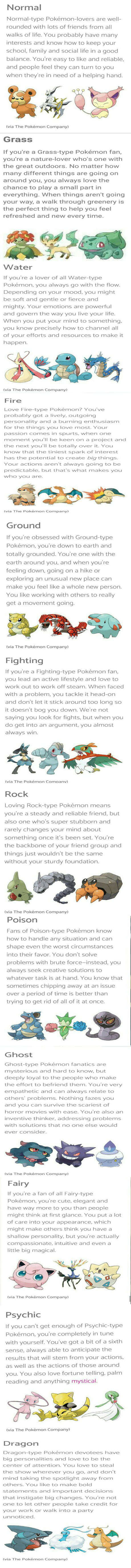 Which Type Of Pokémon Are You?