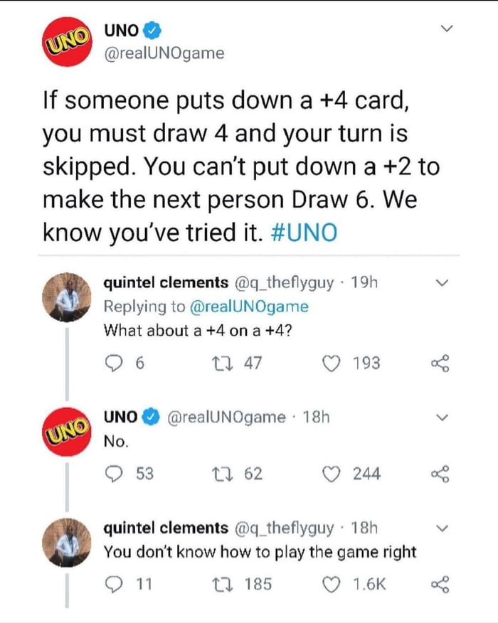 Uno doesn't know