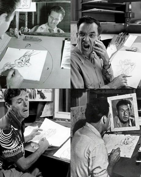 Disney Animators Study Their Reflections In The Mirror To Draw