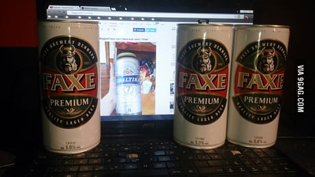 To The Guy With The Big Beer Can Faxe Danish Beer Which Is Only Available In 1 Liter Cans Yes I M German 9gag