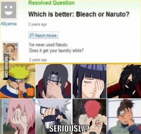 Which Is Better Bleach Or Naruto 9gag