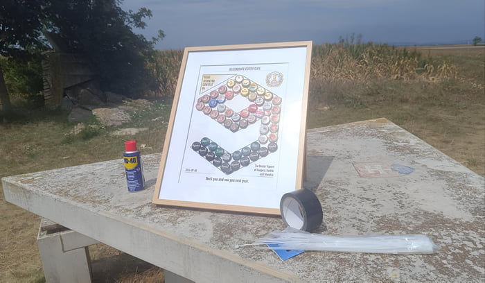 Dear fellow degenerates, Unfortunately, I cannot attend this year's 9GAG Beer Drinking Competition. Nevertheless, I took the liBEERty of preparing a few small souvenirs for the participants of the event. You can find them near the table at the Border Tripoint of HUN, AUT & SVK.