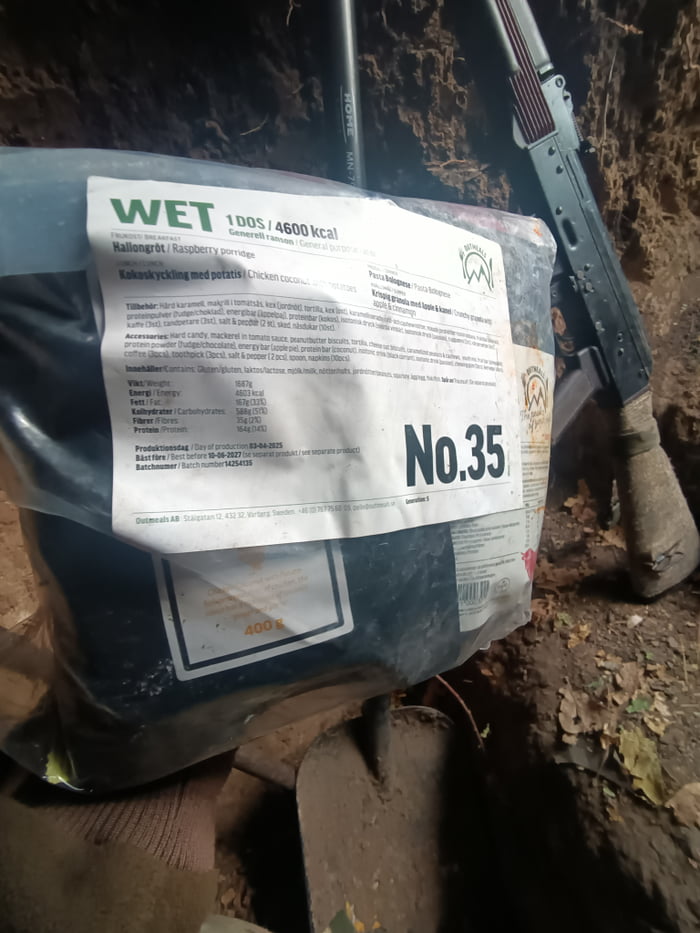 I'm a soldier in Ukraine. Thanks to our Swedish friends for sending us their MREs. They're banging!