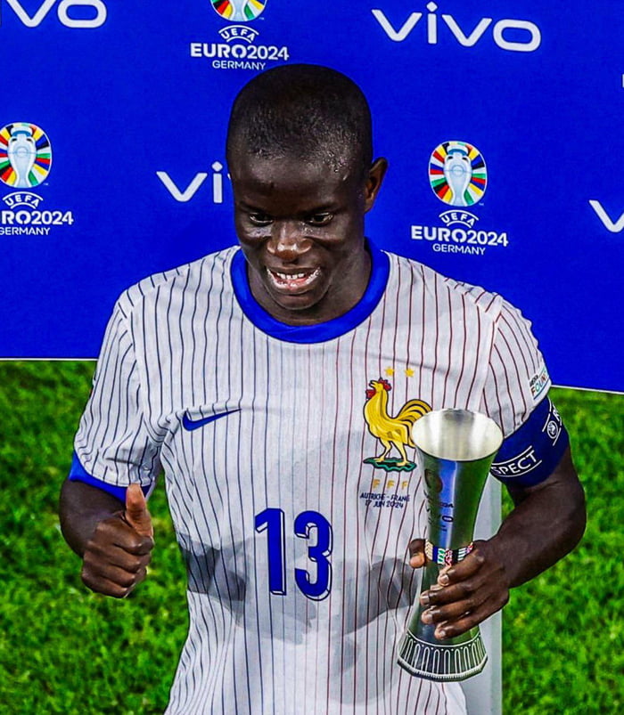 N'Golo Kanté has been named as the Player of the Match for France vs ...