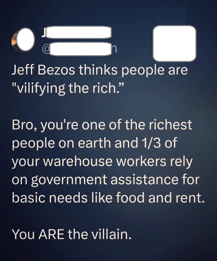 Vilify the rich