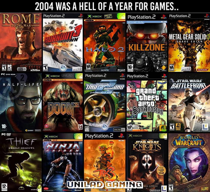 Was 2004 the best year in gaming history? - 9GAG