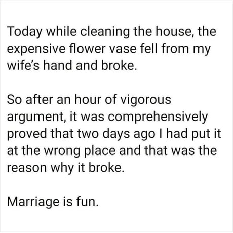 Marriage will be magical they said, you'll never regret it they said!