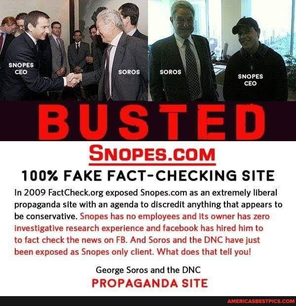 Snopes Dot Com Is A Lying Liberal Front - 9GAG