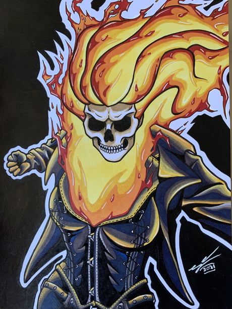 What a female ghost rider might look like. - 9GAG