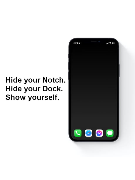 IPhone simple hiding Notch & Dock wallpaper - 9GAG