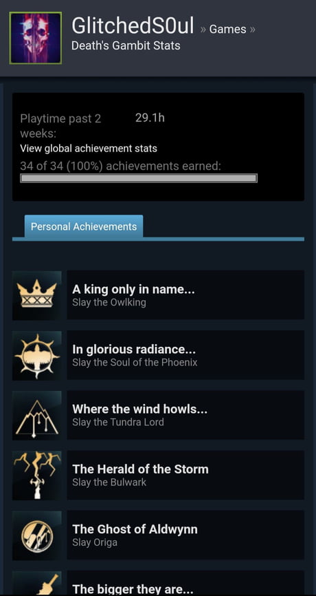 Death's Gambit Achievements