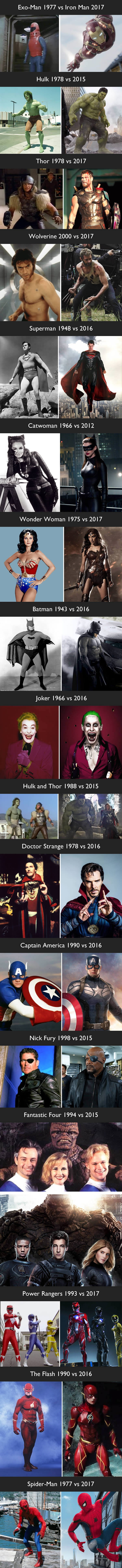 Old Is Gold Take A Look At Superheroes Then Now 9gag