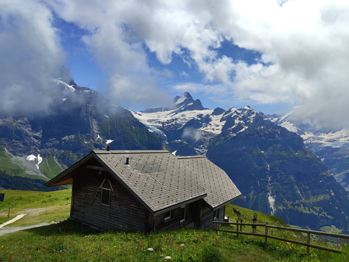 Since we're posting landscapes here's one From Grindelwald, Switzerland