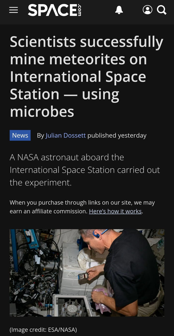 New way of mining in low gravity