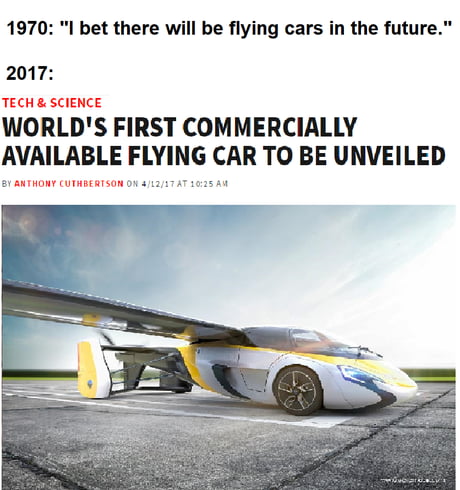 Flying cars to be released this year.