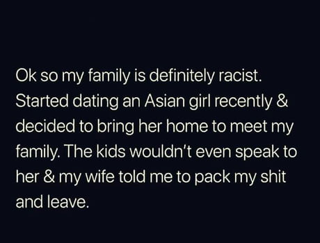 I couldn&#039;t understand a single word after she told me to pack my shit. Crazy woman