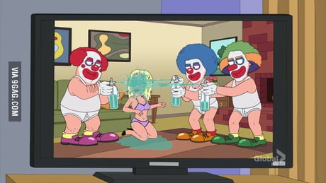 460px x 259px - My little nephew didn't understand what clown porn from family guy is.. -  9GAG