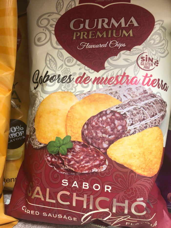 And now...Cured sausage flavor potato chips from Spain