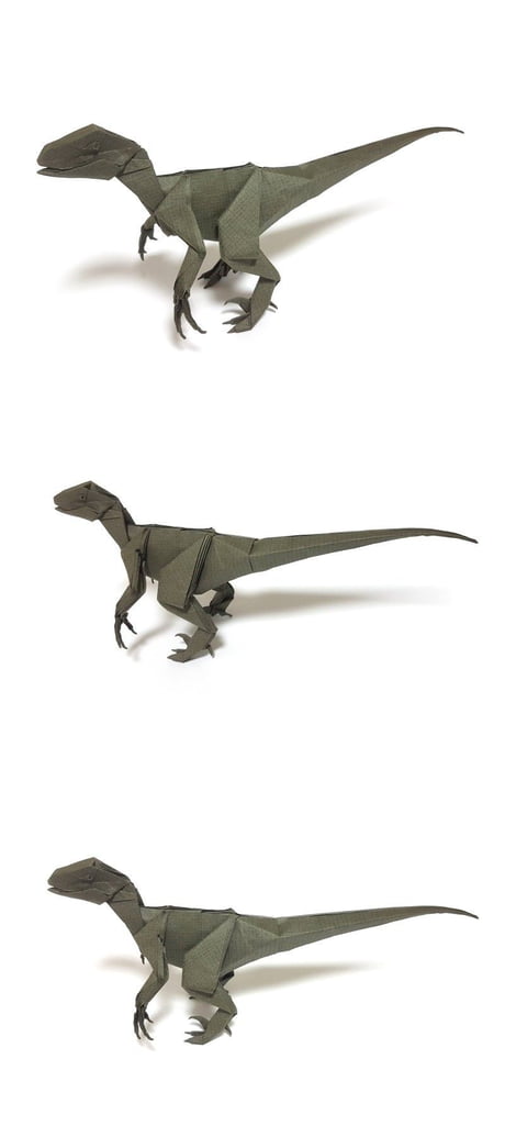 Origami Velociraptor from Jurassic park. I like 