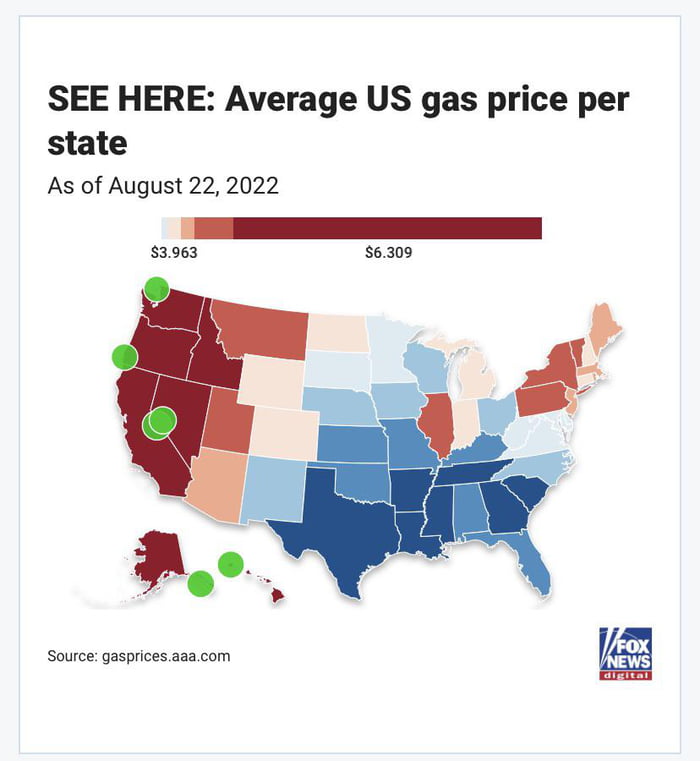 Fox New’s Gas Price Map… 9GAG