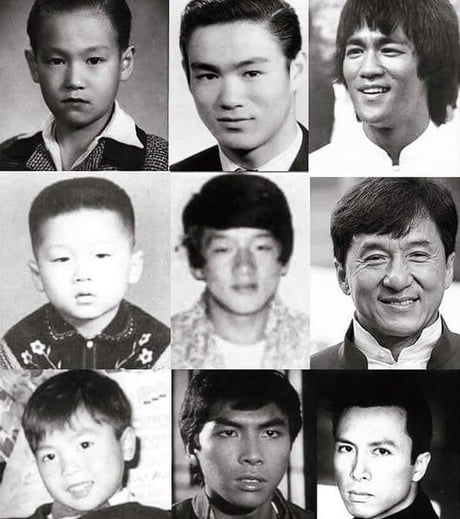 Bruce Lee, Jackie Chan & Donnie Yen over the years. (Starting from around  late 1950's) - 9GAG