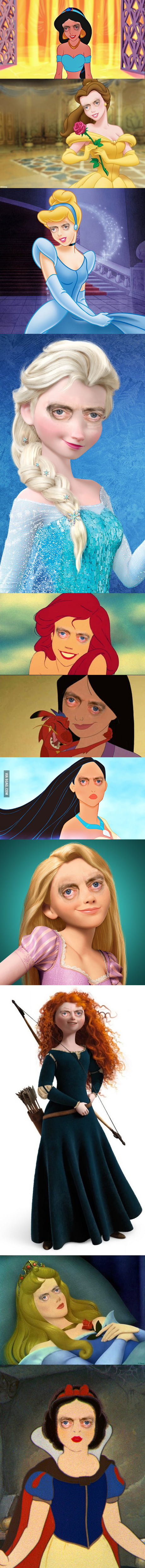 Disney Princesses with Steve Buscemi s Eyes 9GAG