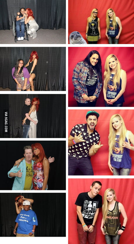 A Rihanna Meet And Greet Vs An Avril Lavigne Meet And Greet 9gag