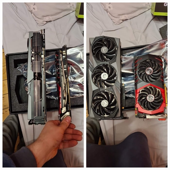 RTX 4080 vs GTX 1080, the size difference is crazy... - 9GAG