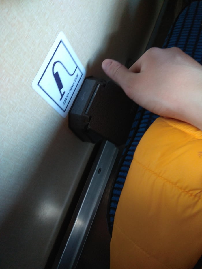 Train power outlets... 9GAG