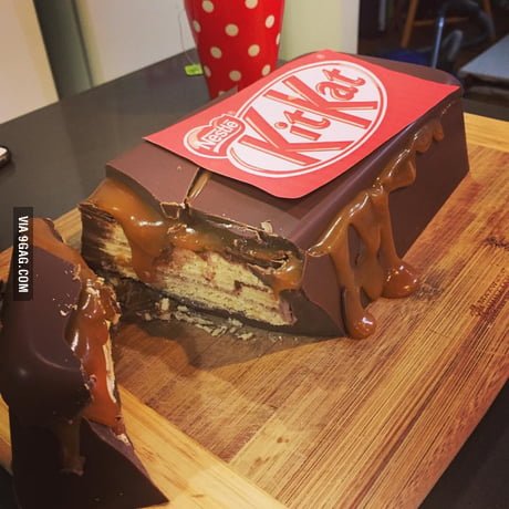My housemate made a giant Kit Kat bar... We all have diabetes now 9GAG