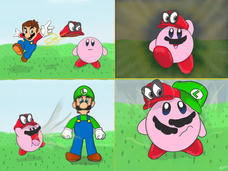 mario odyssey kirby