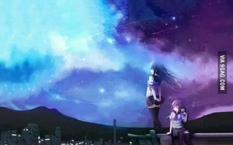 Anime night stars shooting stars air anime HD wallpaper  Pxfuel