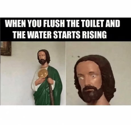 LoL When you flush the toilet and the water starts risinc - iFunny Brazil