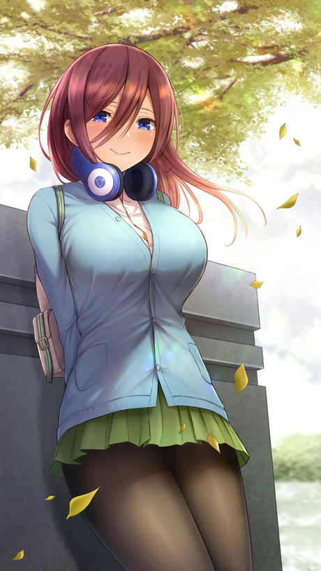 Nakano Miku, manga, Gotoubun no Hanayome, girl with headphones