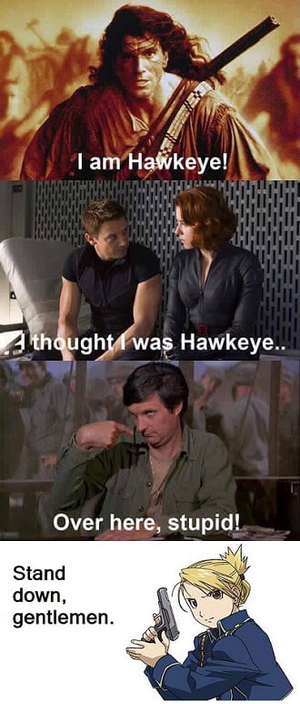 So won't the real The Real Hawkeye please Stand Up