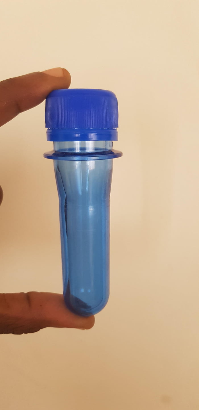 A plastic bottle before expansion
