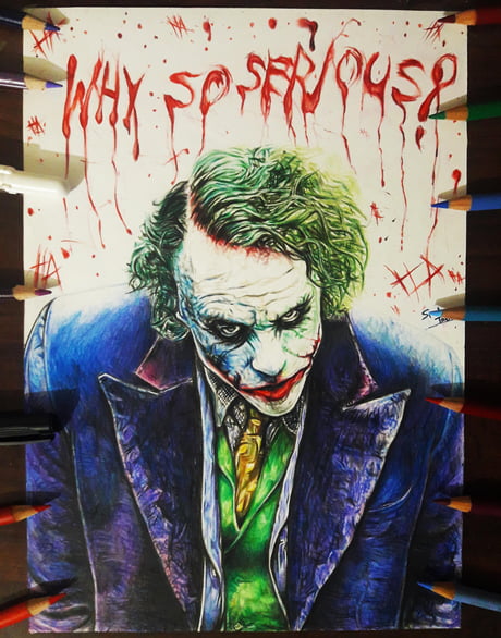 Heath Ledger Joker drawing : r/joker