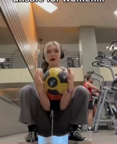 Making OF content in the gym.