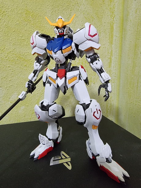 MG 1/100 ASW-G-08 Gundam Barbatos completed. A very satisfying build. Panel  lining in progress. Ran out of Tamiya Panel Liner. - 9GAG