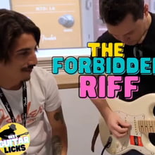 Playing the forbidden riff at guitar center #guitar #guitartok #fyp #g, playing forbidden riff at guitar center