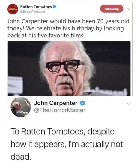 John Carpenter - Rotten Tomatoes